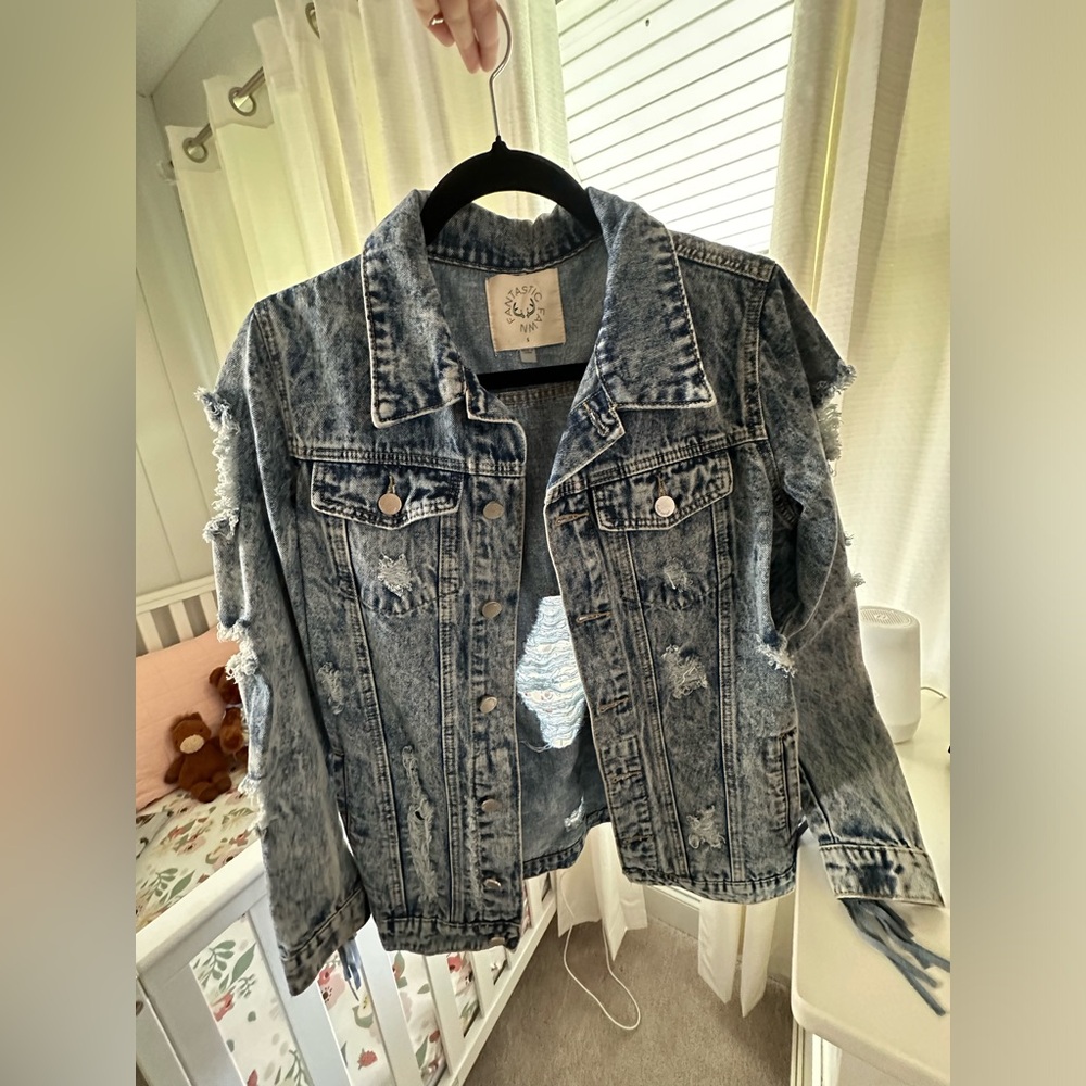 Fringe SMALL jean jacket